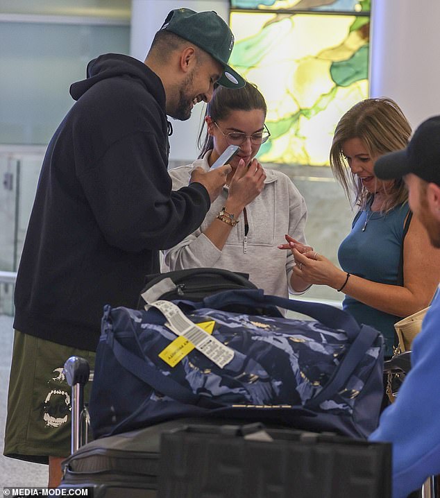 Only fans converted Kyrgios was clearly happy to be back on home soil with his long-term partner after a visit to the US