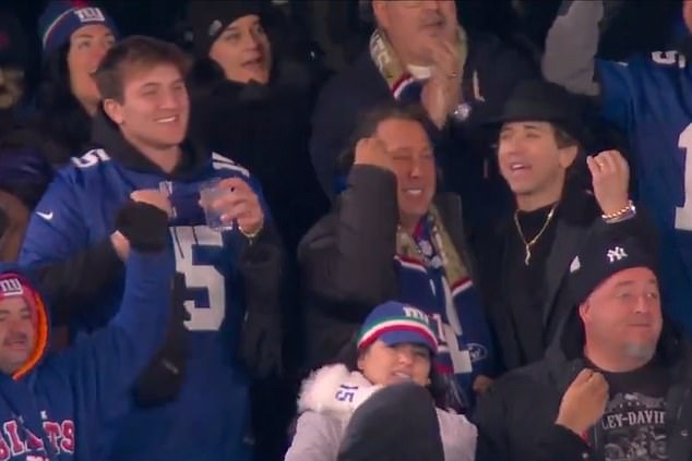 Off the field, his family celebrated the victory in perhaps the most 'Italian' way possible