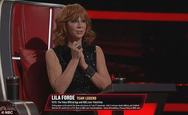 “You must feel so good after that performance, and I sympathize with the people who said you didn't have what it took.  Wow.  I'm glad you didn't listen to them because you're that good,” Reba McEntire said