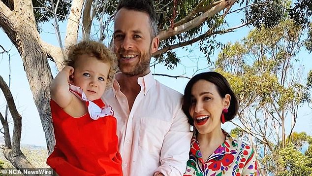 While the comedian and his wife slept, the thief illegally entered the kitchen of the $4,900-a-week rental and stole the keys to their Land Rover.  Pictured with daughter Rudy