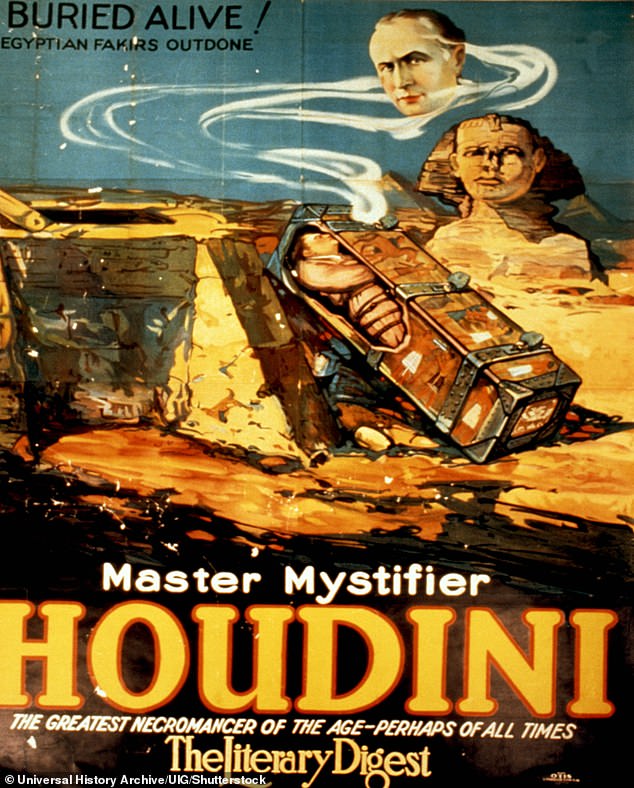 Houdini would perform a fourth variation in 1927, but died before he could execute it.  A promotional poster produced for the hyped event inspired Blaine to perform his own feat in 1999