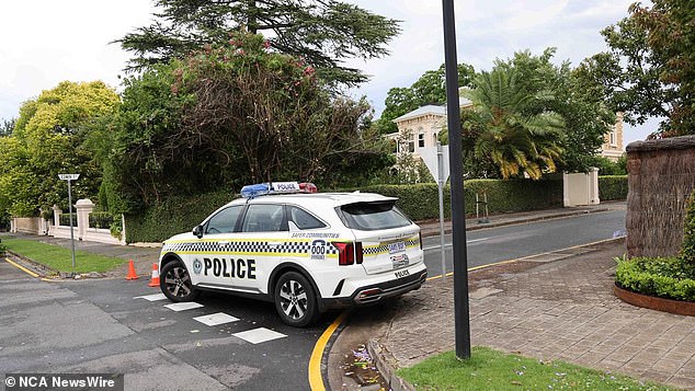 While the criminals have managed to escape despite a large-scale manhunt starting on Monday, police hope arrests will be made soon (photo, police on scene)