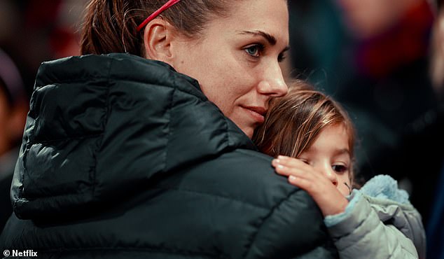 It showed Alex Morgan balancing his way to a fourth World Cup, along with motherly duties