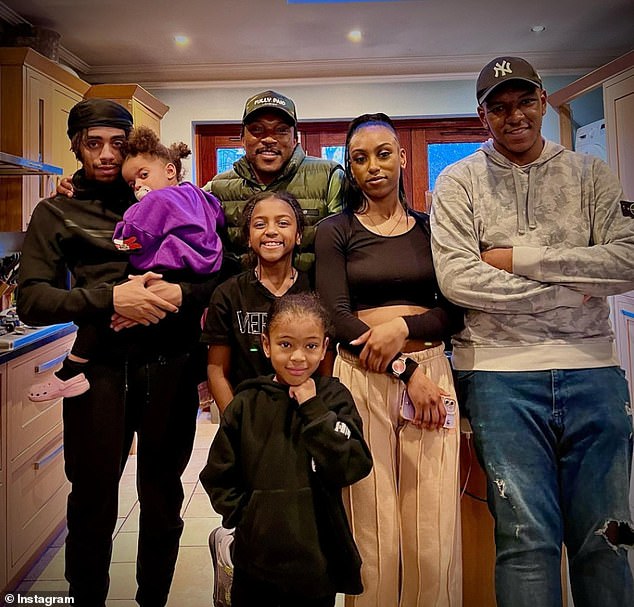 The TV star's partner, Natalie Williams, and their children Shayon and China, now 21, saw him being handcuffed and taken away by police