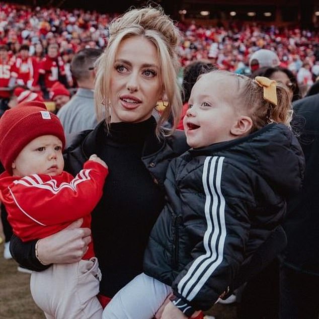 Brittany shared a series of sweet pregame family photos on Instagram on Tuesday