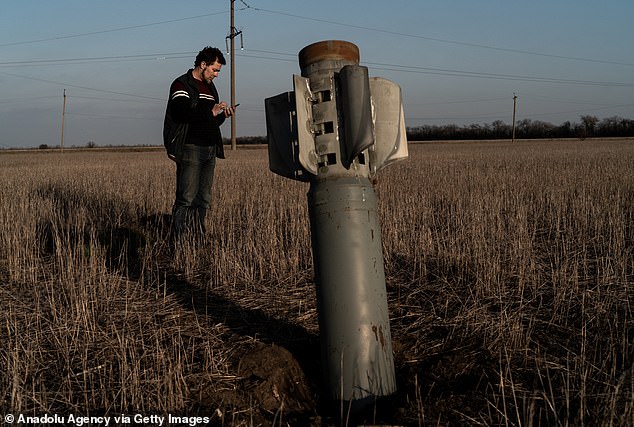 One of Nostradamus' passages could be applied to the Russian war in Ukraine, which caused the price of wheat to skyrocket.  Pictured: A rocket landed in a wheat field in Mykolaiv, Ukraine, in March 2023