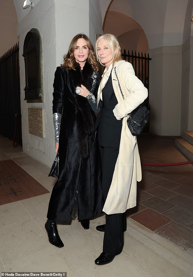 Also in attendance was fashion guru Trinny Woodall, who opted for a sophisticated all-black look as she posed for photos with Joely Richardson.