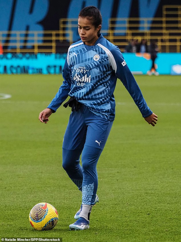 Fowler (pictured before a Manchester City match) also set tongues wagging when she recently posted a cryptic poem referencing life's 'terrible moments'