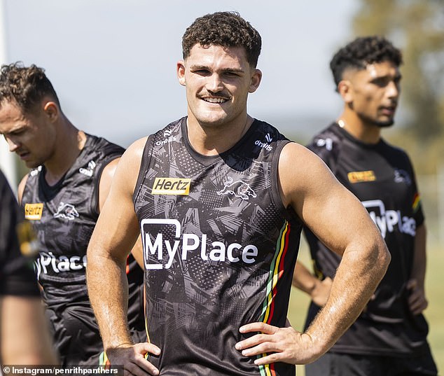 Fans were hoping Cleary would extend his trip to the US so he could catch up with Mary when she played in Canada earlier this month - but he opted to return home to prepare for pre-season training with Penrith ( photo)