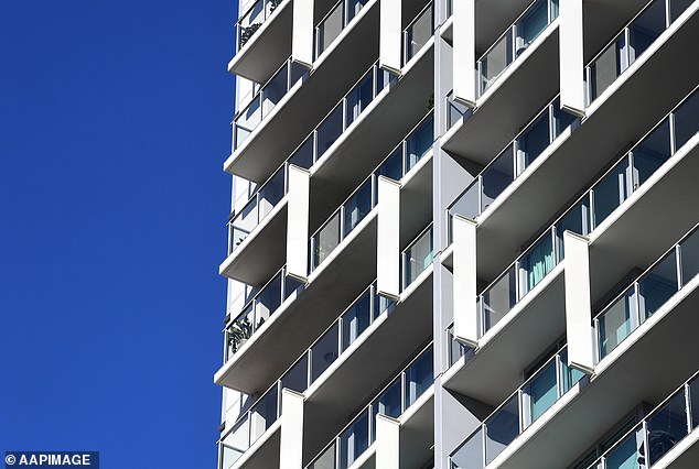 Social media users condemned the company's action, saying the email was 'insensitive' to Australians struggling to pay their rent (stock image of apartments)