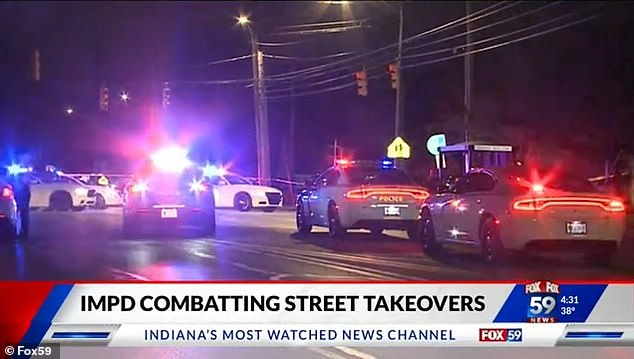 1702435704 576 Video shows illegal Indianapolis street takeover that featured 500 cars