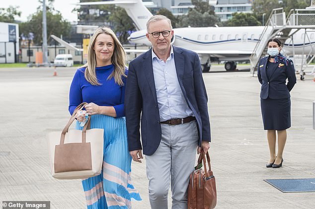 Mr Albanese has been dubbed 'Airbus Albo' because of the frequency of his foreign travel, which saw him fly to the US for a lavish state dinner just days after the referendum failed to produce a result