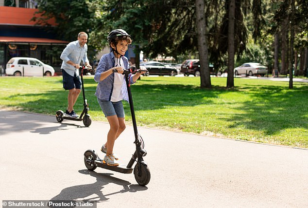 Taking to TikTok, the mother of four explained how trampolines, water beads, electric scooters, hoverboards and button battery toys could land kids in the hospital (stock image)