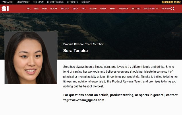 Months ago, Ortiz's page disappeared completely - and started redirecting to the page related to someone named Sora Tanaka.  Her image was also for sale, listed as 'cheerful Asian young adult woman with long brown hair and brown eyes'