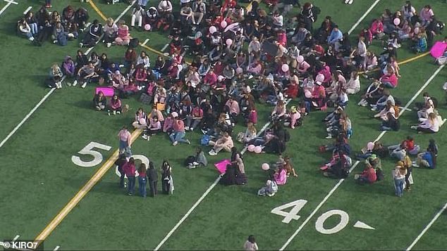 Students at the school recently walked out of class after text messages between a group of football players about sexual abuse of classmates surfaced