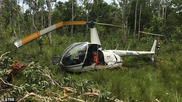 Ms Wilson was collecting crocodile eggs while hanging from a Robinson R44 helicopter, known as VH-IDW, when it crashed to the ground near the King River in the NT.