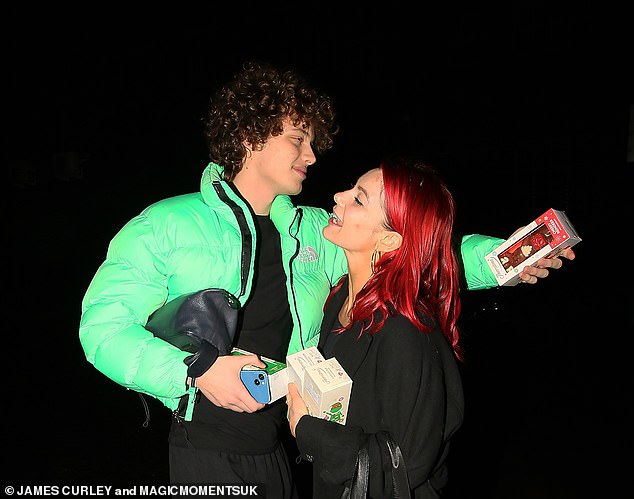 Bobby was seen gifting Dianne with a chocolate reindeer as the pair held their festive chocolates