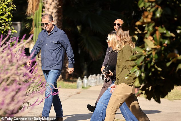 The first son and his wife Melissa attended a party at St Mary's Episcopal Church in the Palms neighborhood of Los Angeles