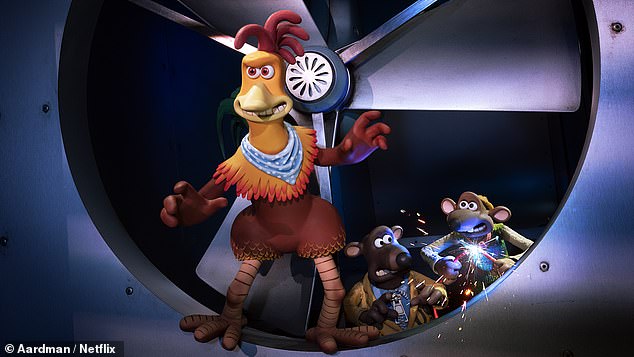 It will take the power of well-known heroes including Ginger, Rocky (pictured with rats Nick and Fletcher), Babs and Bunty to rescue Molly, who is trapped in the factory.