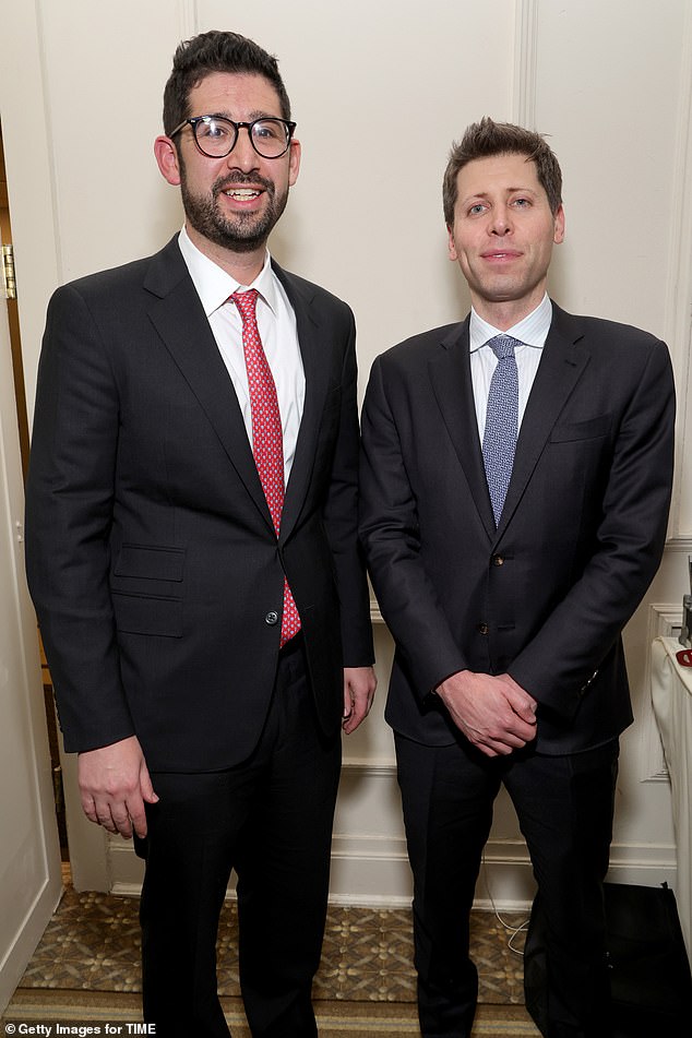 Altman is seen with Jacobs, who interviewed him on Tuesday