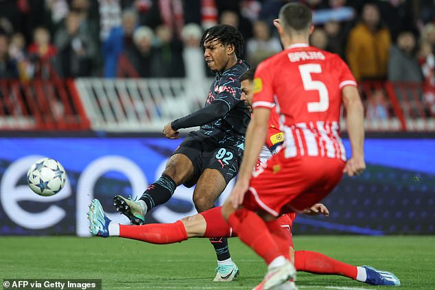 Hamilton fired City ahead against Red Star Belgrade in their final Champions League match on Wednesday