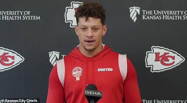 Mahomes admits his emotions got the better of him on Sunday as he tried to be a role model