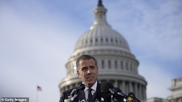 Hunter Biden gave a speech on Capitol Hill criticizing Republicans for their 