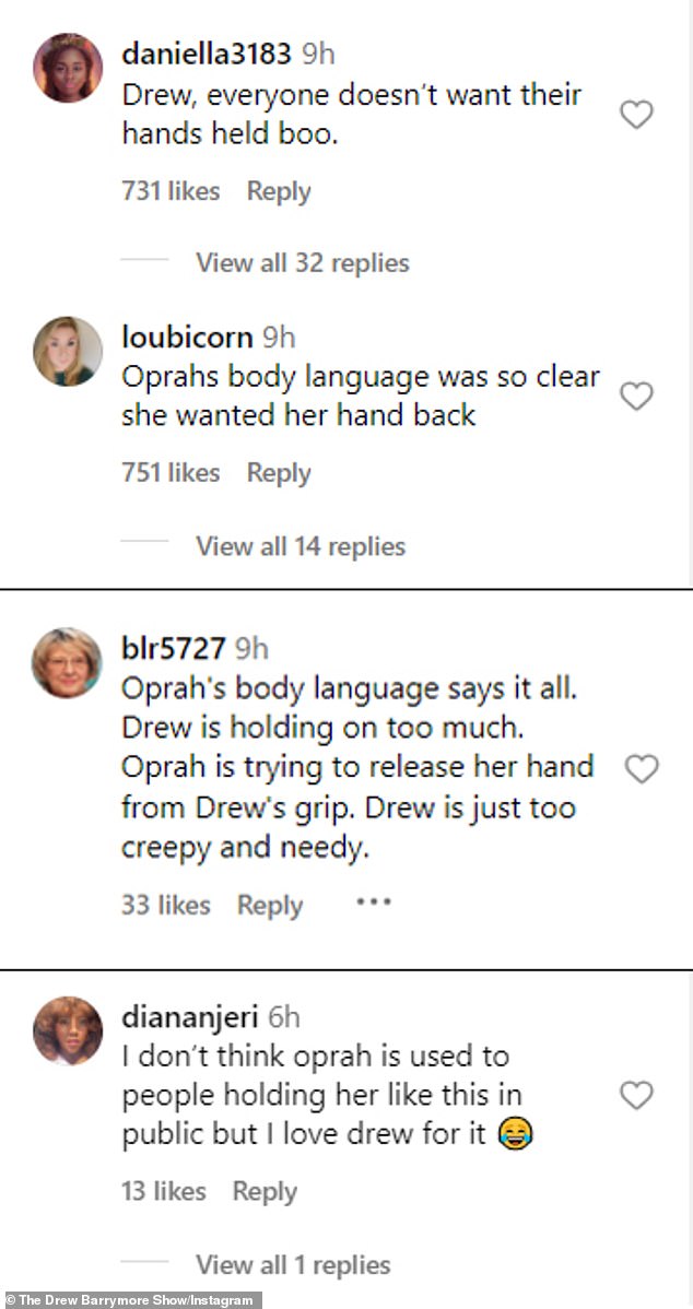 1702526922 956 Oprah not a bit uncomfortable with Drew Barrymore getting handsy