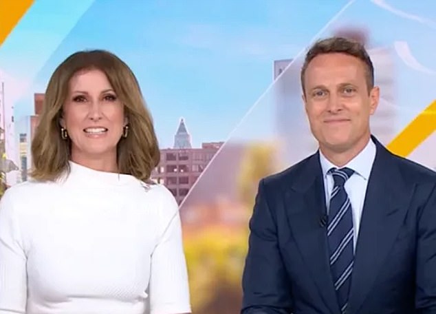 However, Thornton, 44, failed to see the humor in Nat Barr's joke (pictured) and launched a scathing tirade against the presenter on The Project