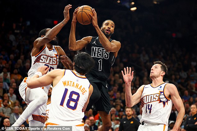 Mikal Bridges, who was part of the trade to send Durant to the Suns, scored 21 points