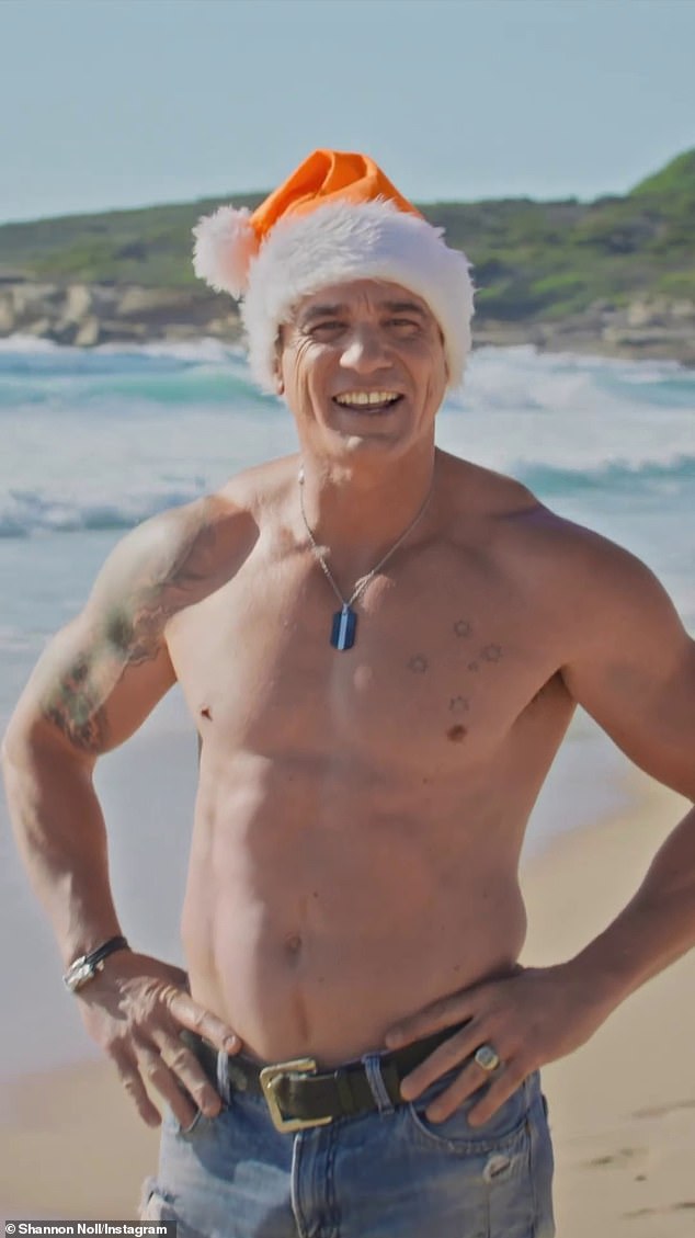 Despite singing a brilliant rock version of Twelve Days of Christmas with a travel twist, fans could only focus on the musician's jacked torso