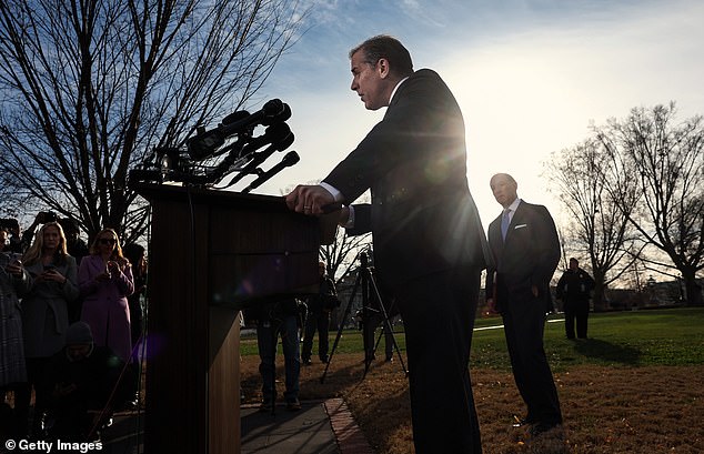 Instead, he made a statement on the steps of the U.S. Capitol, saying his father was 