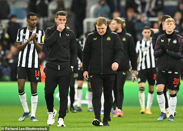 Newcastle were dumped out of the Champions League after finishing bottom of the group