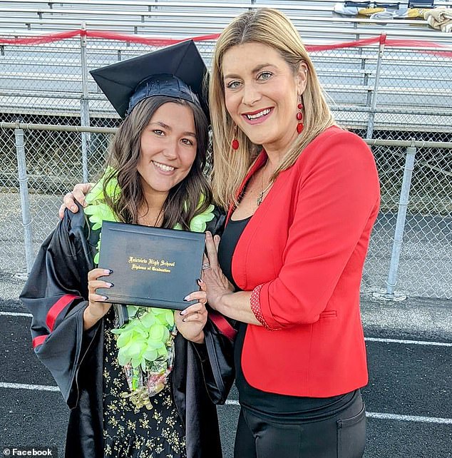 The Erie News Now anchor, seen with daughter Emily, is also survived by her husband, police officer Ryan Onderko, and their son Kyle