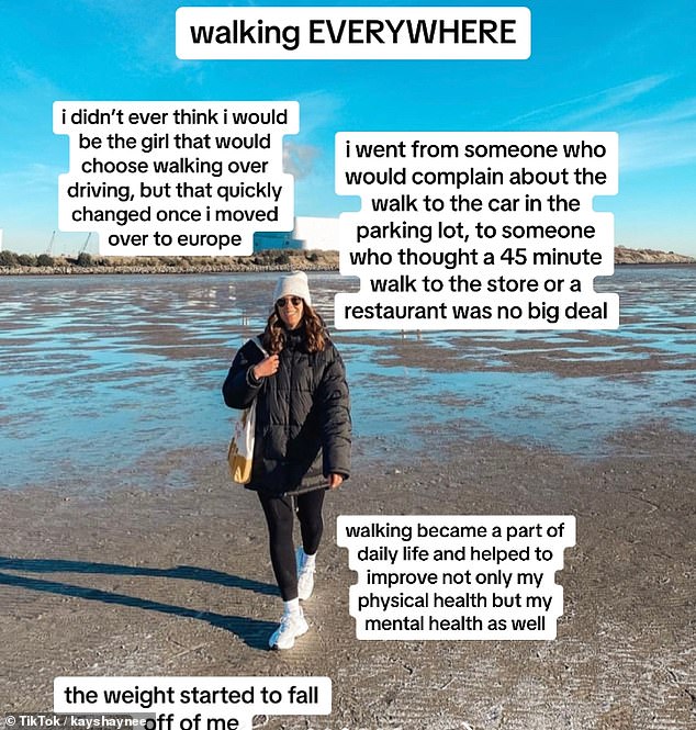 Not only did Donahue change the way she ate while she was abroad, but she also dramatically increased her daily exercise by walking all the time.