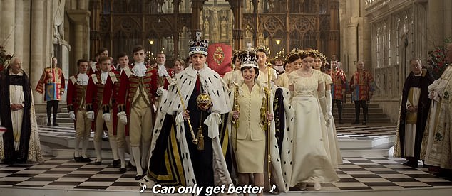 Episode six opens with the Queen having a nightmare of Tony Blair being labeled 'King Tony' and seeing the politician and his wife Cherie on the thrones of Westminster Abbey.