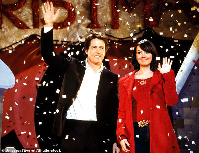 Richard has previously spoken about the lack of diversity in Love Actually and his jokes about the size of people in the film (pictured: Hugh Grant and Martine McCutcheon in the film)