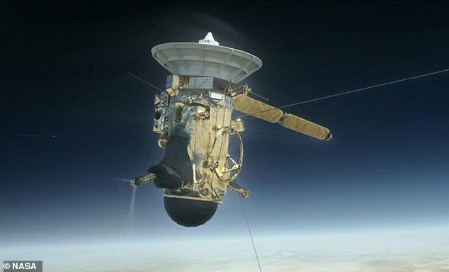 Cassini is pictured here in a NASA illustration.  Cassini launched from Cape Canaveral, Florida, in October 1997