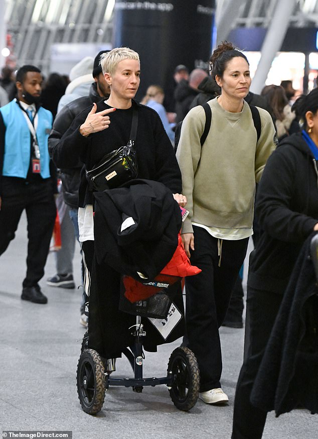 Rapinoe landed back in New York after Netflix's Under Pressure docuseries, in which she appears, was released this week