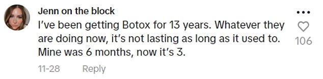 In the comments section of Dr.'s post.  Ellis, many users weighed in on their own personal experiences with their Botox injection timelines