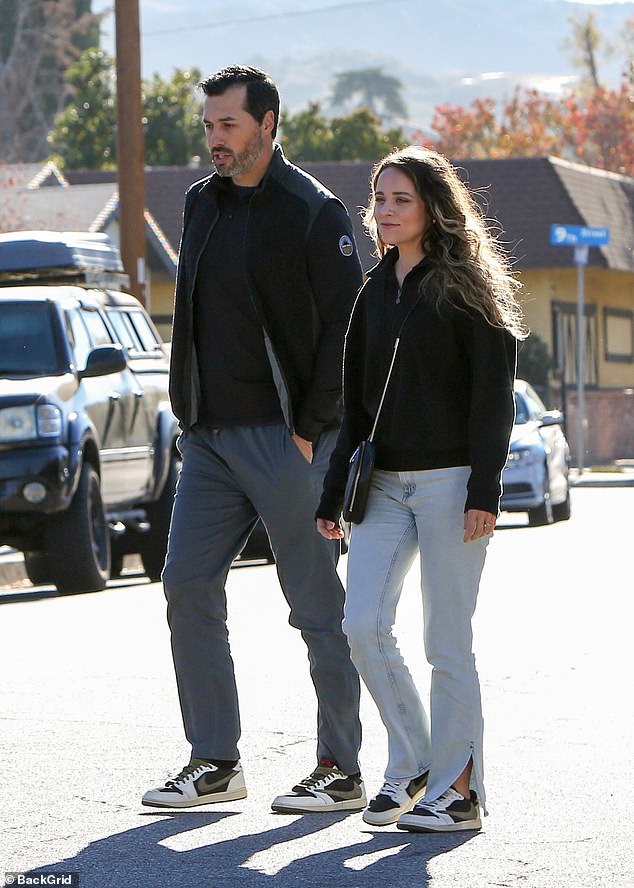 She wore blue jeans, a black sweater and a pair of sneakers for the walk - a combination that went against IBLP guidelines which called for women to dress modestly by wearing skirts that extend past the knees, while trousers at least are strictly prohibited