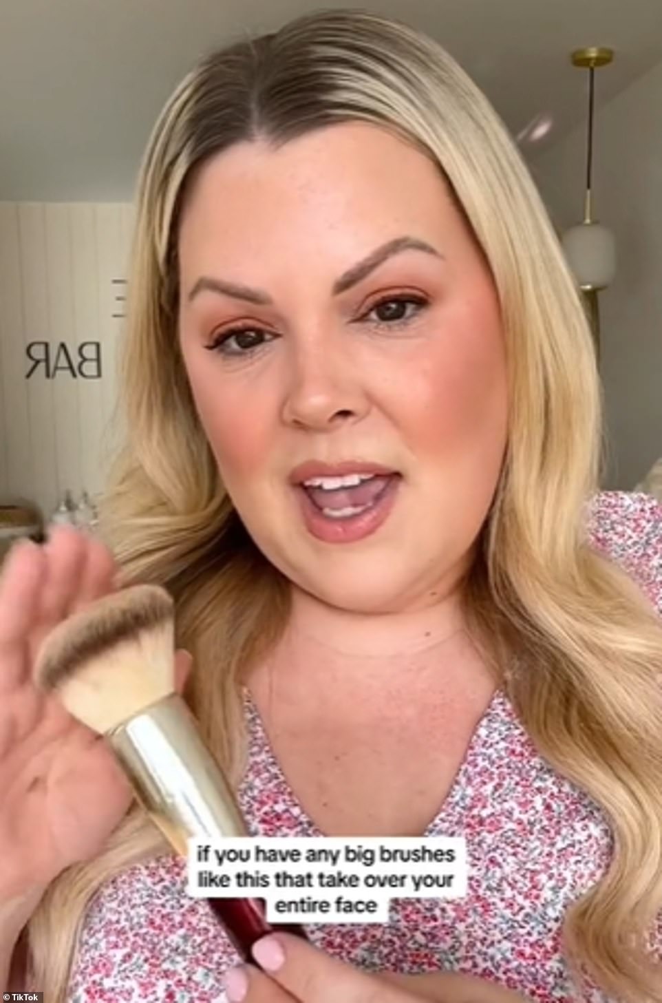 She also explained why using big, huge brushes wasn't always better when applying makeup to the face