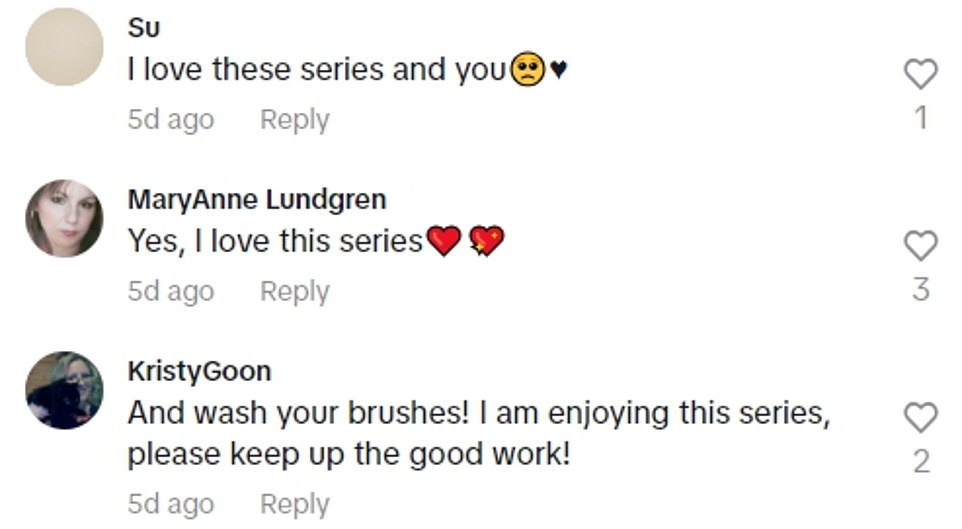 In the comments section of her video, many users praised her for the wisdom of the makeup brushes