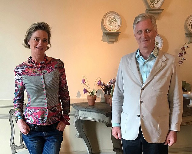 King Philippe of Belgium (right) met his half-sister Princess Delphine of Saxe-Cobourg Gotha (left) for the first time in 2020 - after she was finally recognized as the daughter of former King Albert II after a lengthy legal battle