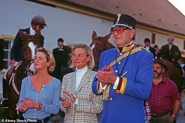 Delphine (left, with her mother, center, in 2000).  She first claimed to be Albert's love child in 1999, after an unofficial biography of the Queen claimed he had an affair and an illegitimate child