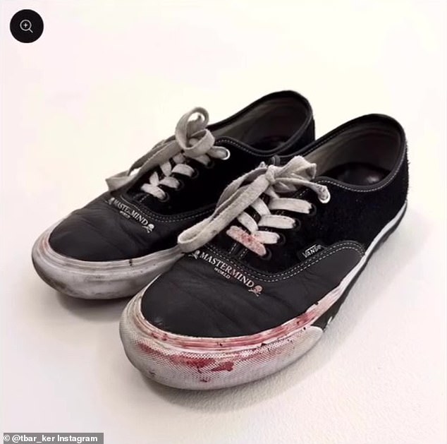 The Vans Vault x Mastermind World shoes, which are a size 9.5, were advertised as 