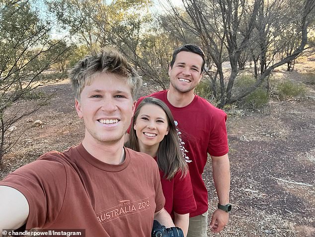 Robert, sister Bindi (center) and his brother-in-law Chandler Powell are social media sensations