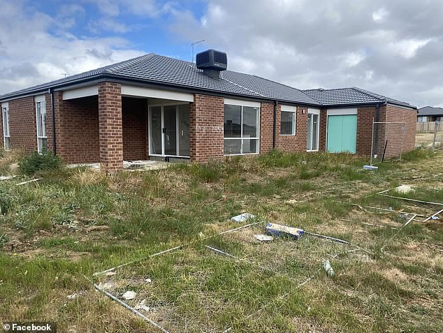 The couple have been waiting for more than two years for their Victoria home (pictured) to be built after Mr McElroy first signed the contract to build the property in August 2021.