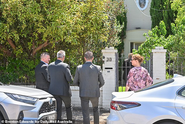 On Friday, Daily Mail Australia witnessed teams of detectives returning to the crime scene and Dr.'s home.  Young and the street where he lived were flooded (photo)