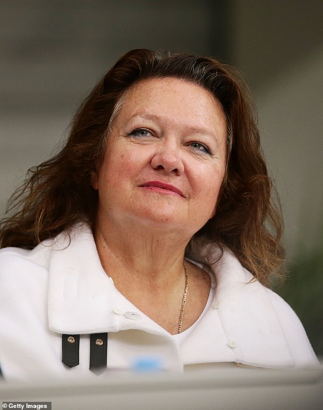 It comes after Ms Rinehart (pictured) was named Australia's richest person of 2023 for the fourth year in a row in the AFR's annual Rich List with a fortune of $38 billion.